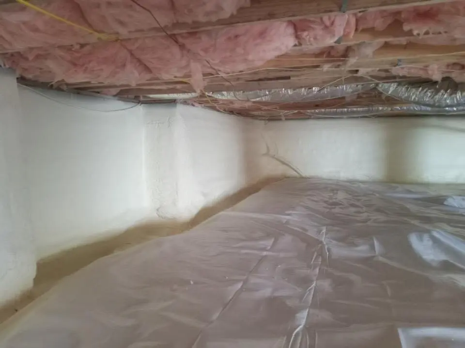 Crawl space encapsulation with closed-cell spray foam for Roof Waterproofing in Wawarsing